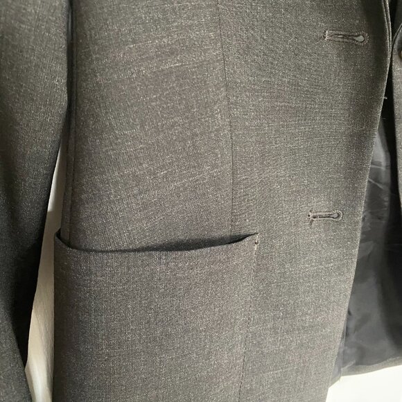 Aritzia Talula Wool Black Blazer with Crested Buttons and Front Pockets Size 0 - Picture 4 of 10